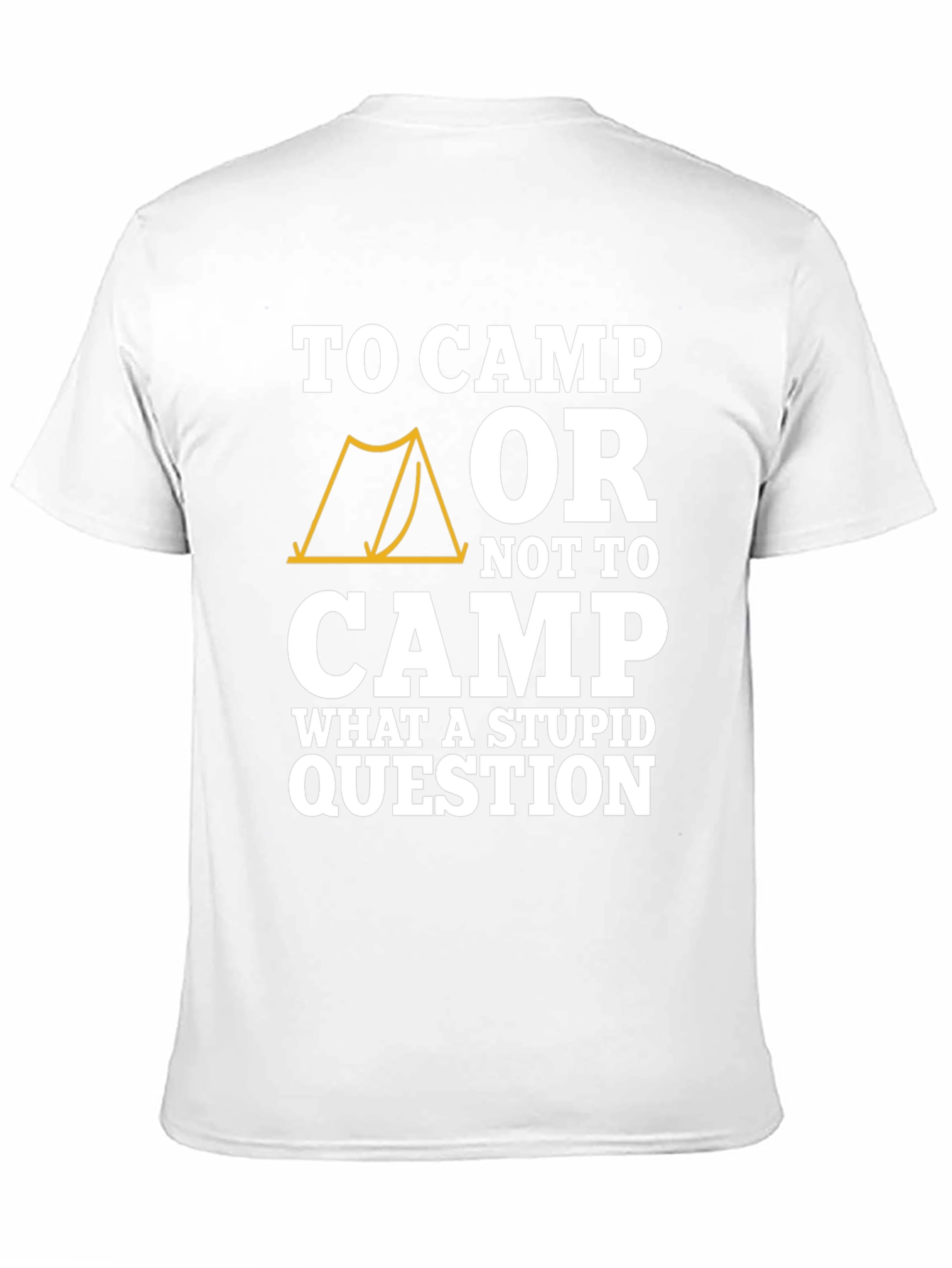 Camiseta Negra Humor Camping: ¿Acampar o No?