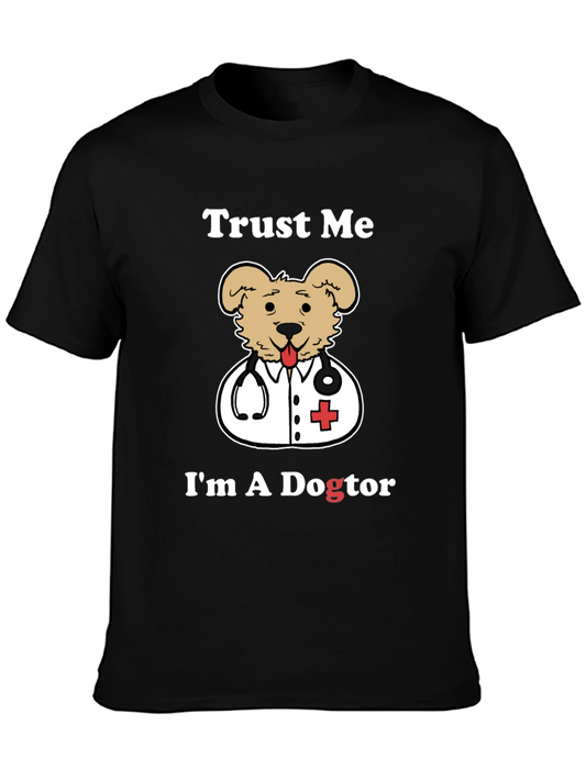 Camiseta Negra Dogtor para Amantes de Mascotas
