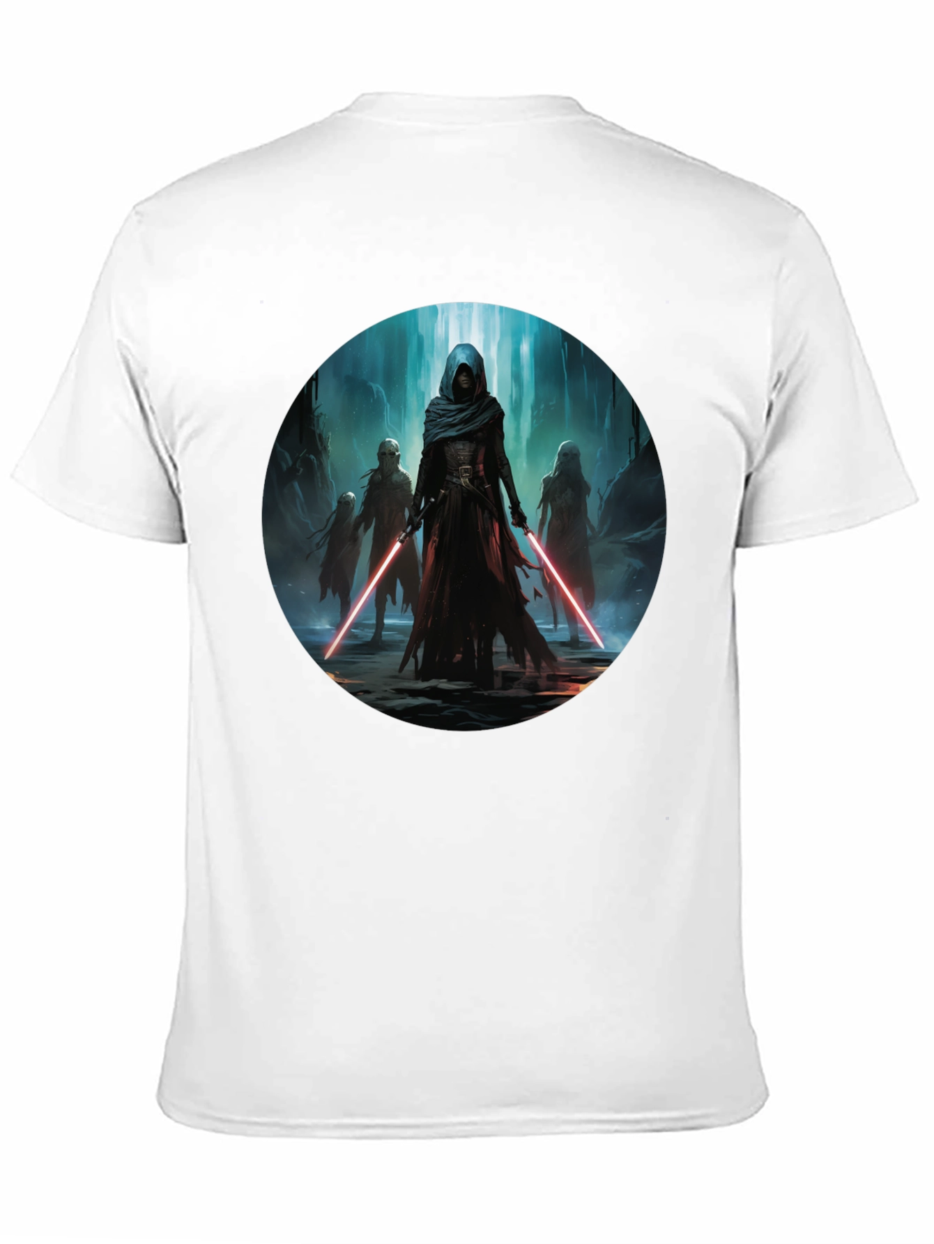 Camiseta Negra con Diseño de Guerreros de la Galaxia