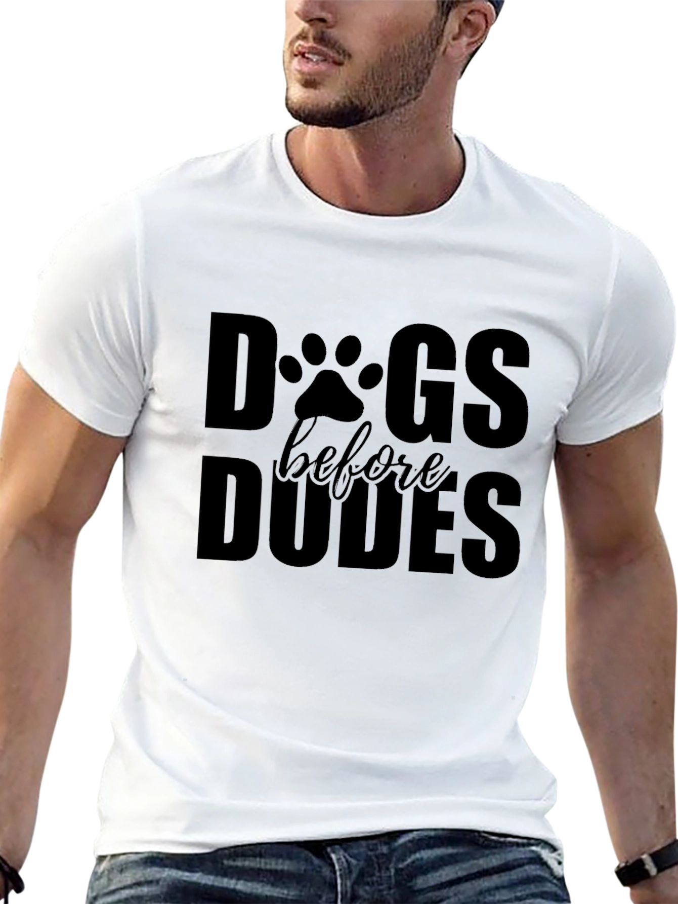 Camiseta Negra Dogs Before Dudes