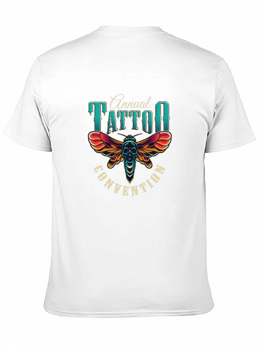 Camiseta Negra Estampada Convención de Tatuajes