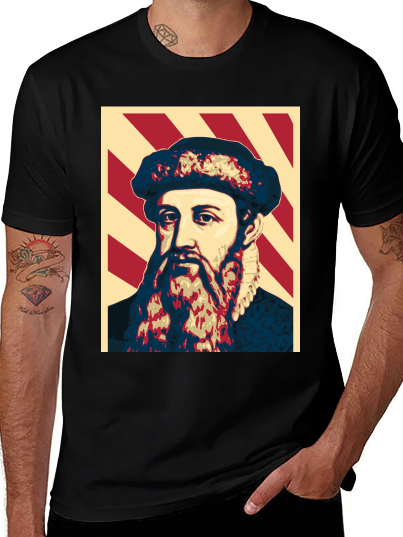 Camiseta Estampada Johannes Gutenberg