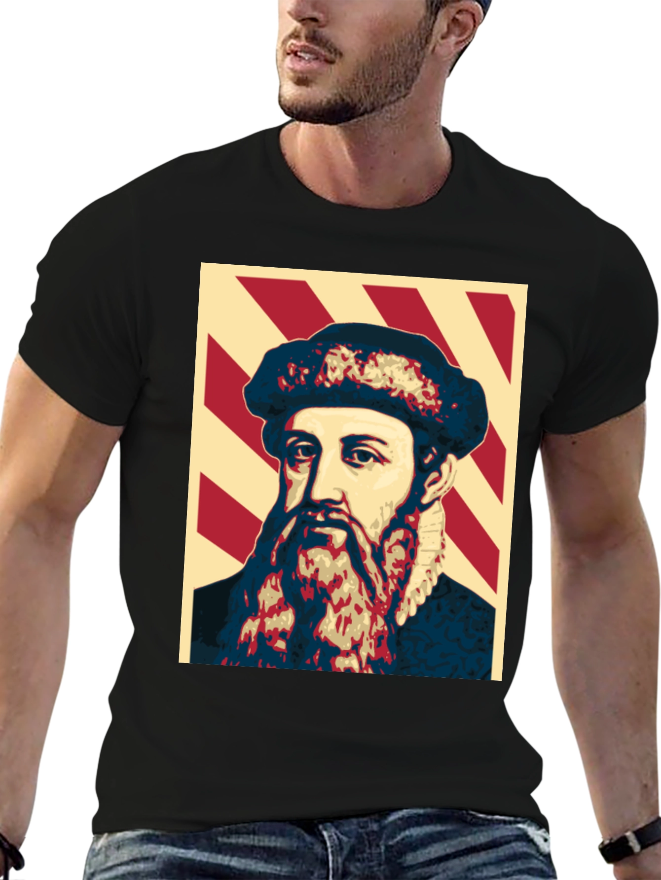 Camiseta Estampada Johannes Gutenberg