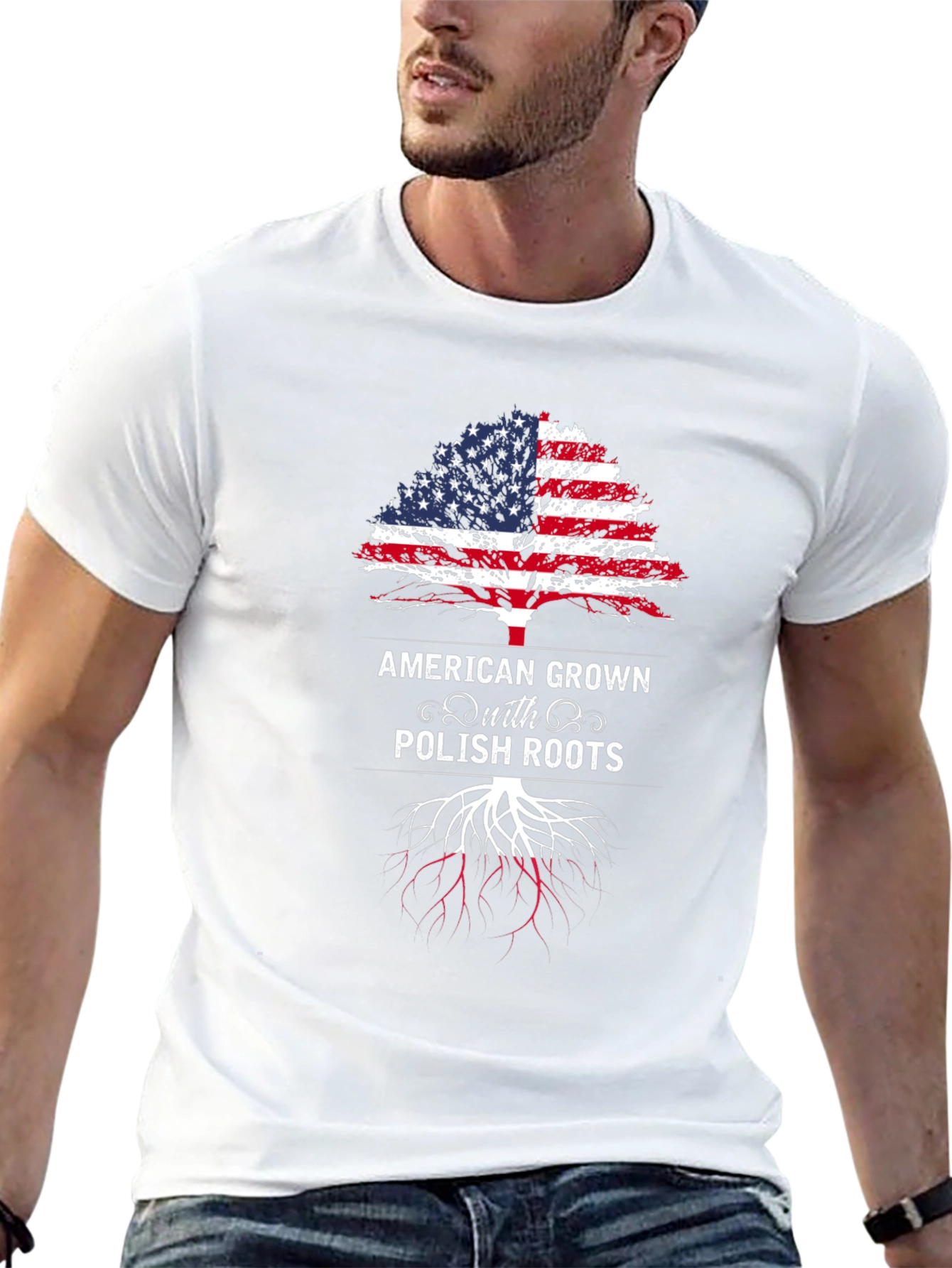 Camiseta Americana con Raíces Polacas
