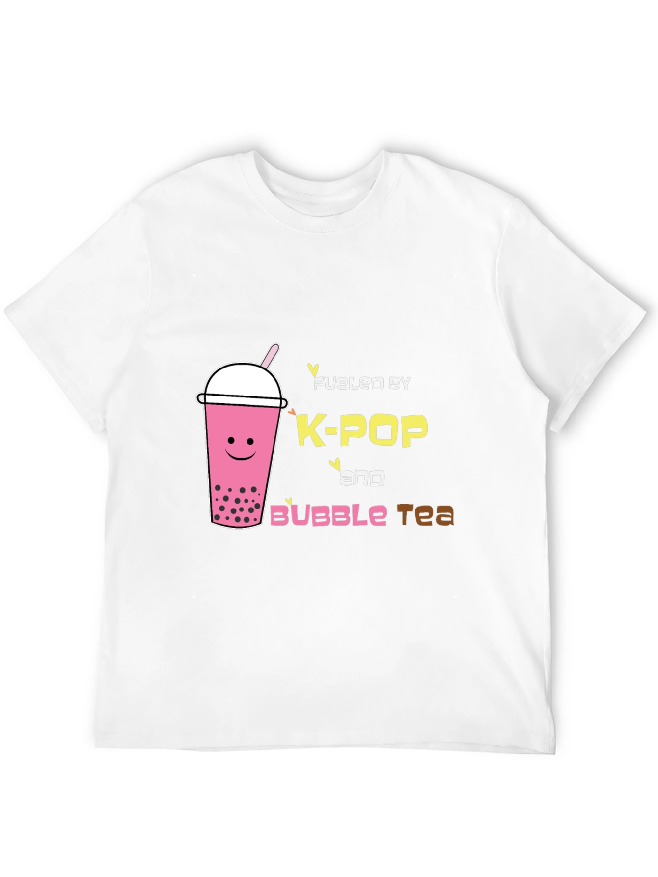 Camiseta Negra K-Pop & Bubble Tea