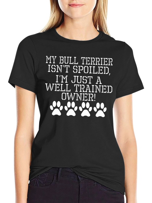 Camiseta Negra Mi Bull Terrier No Está Malcriado