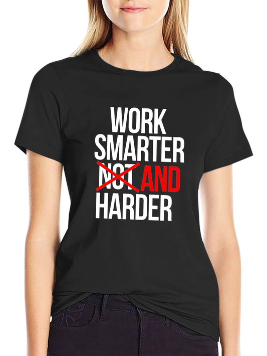 Camiseta Negra: Trabaja Más Inteligente No Más Duro