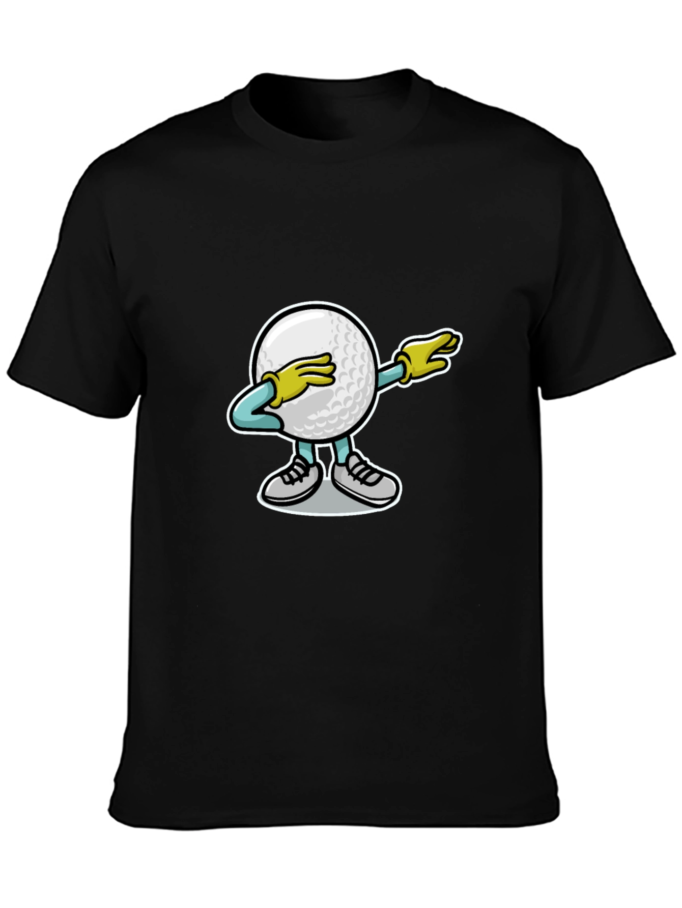 Camiseta Negra con Diseño Divertido de Golf