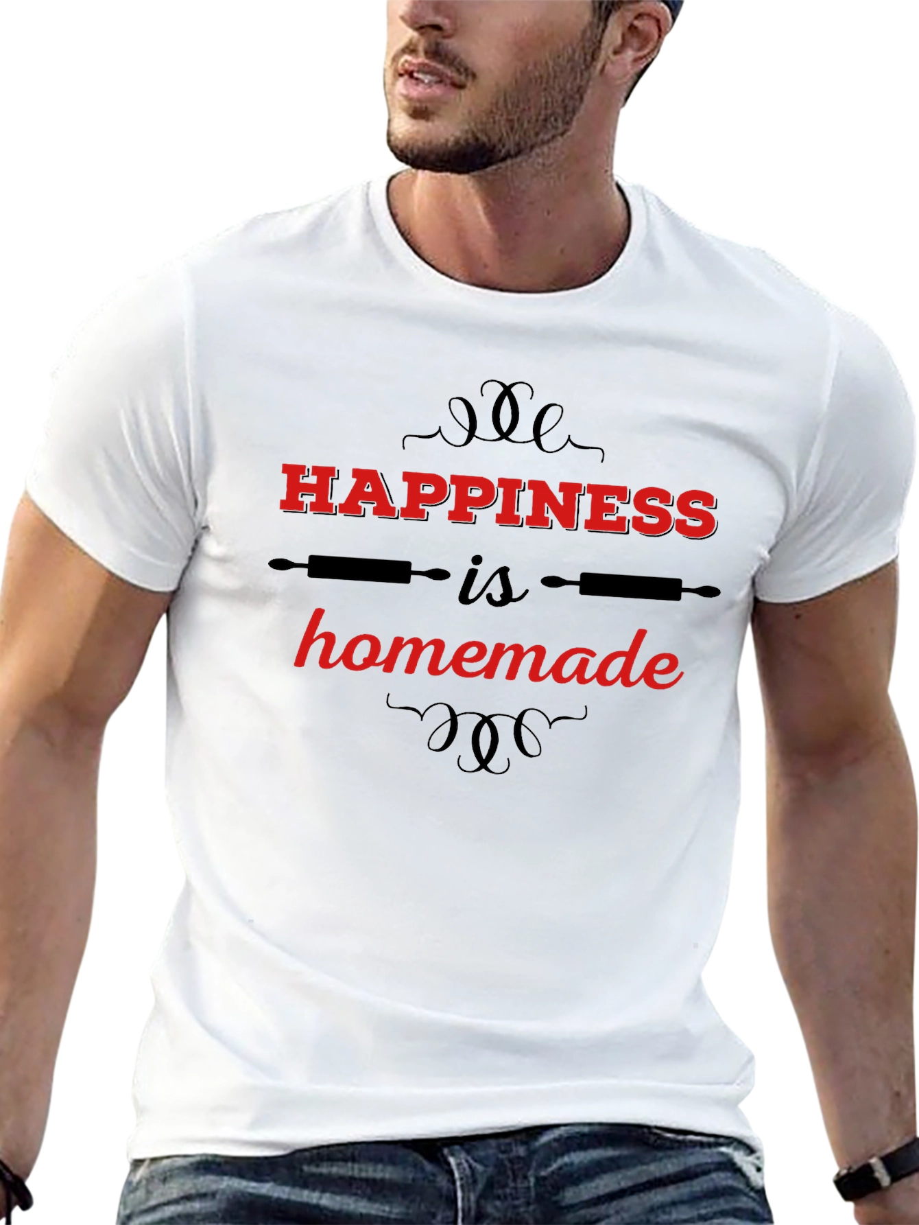 Camiseta Negra Happiness is Homemade