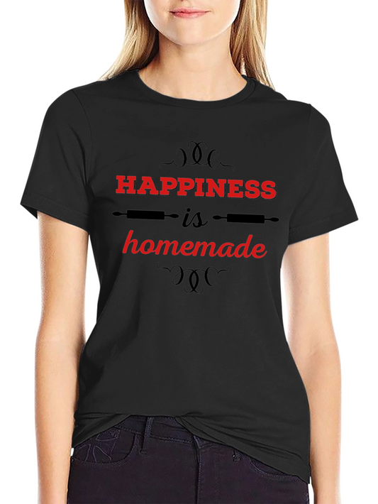 Camiseta Negra Happiness is Homemade