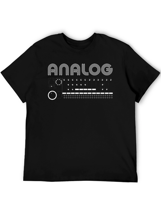 Camiseta Negra Diseño Analógico Vintage