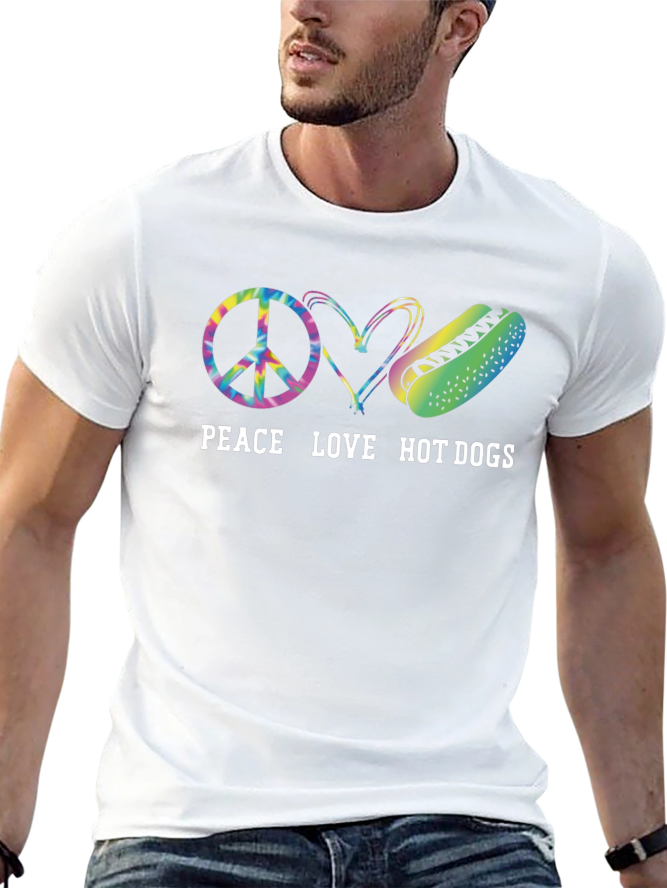 Camiseta Paz Amor y Hot Dogs