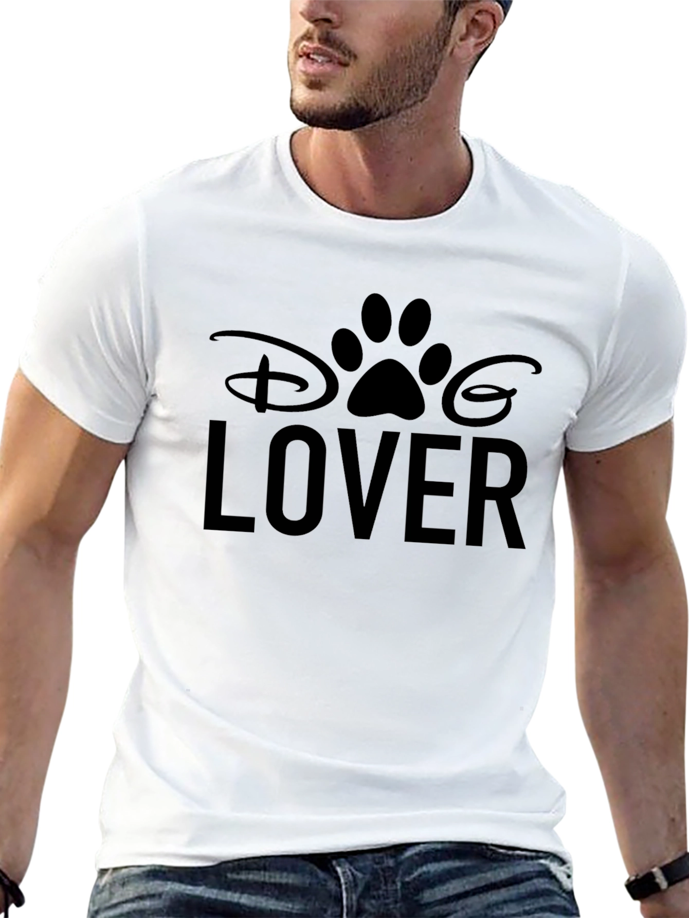 Camiseta Negra Dog Lover Disney