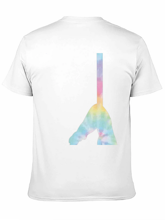 Camiseta Negra con Diseño Abstracto Tie-Dye