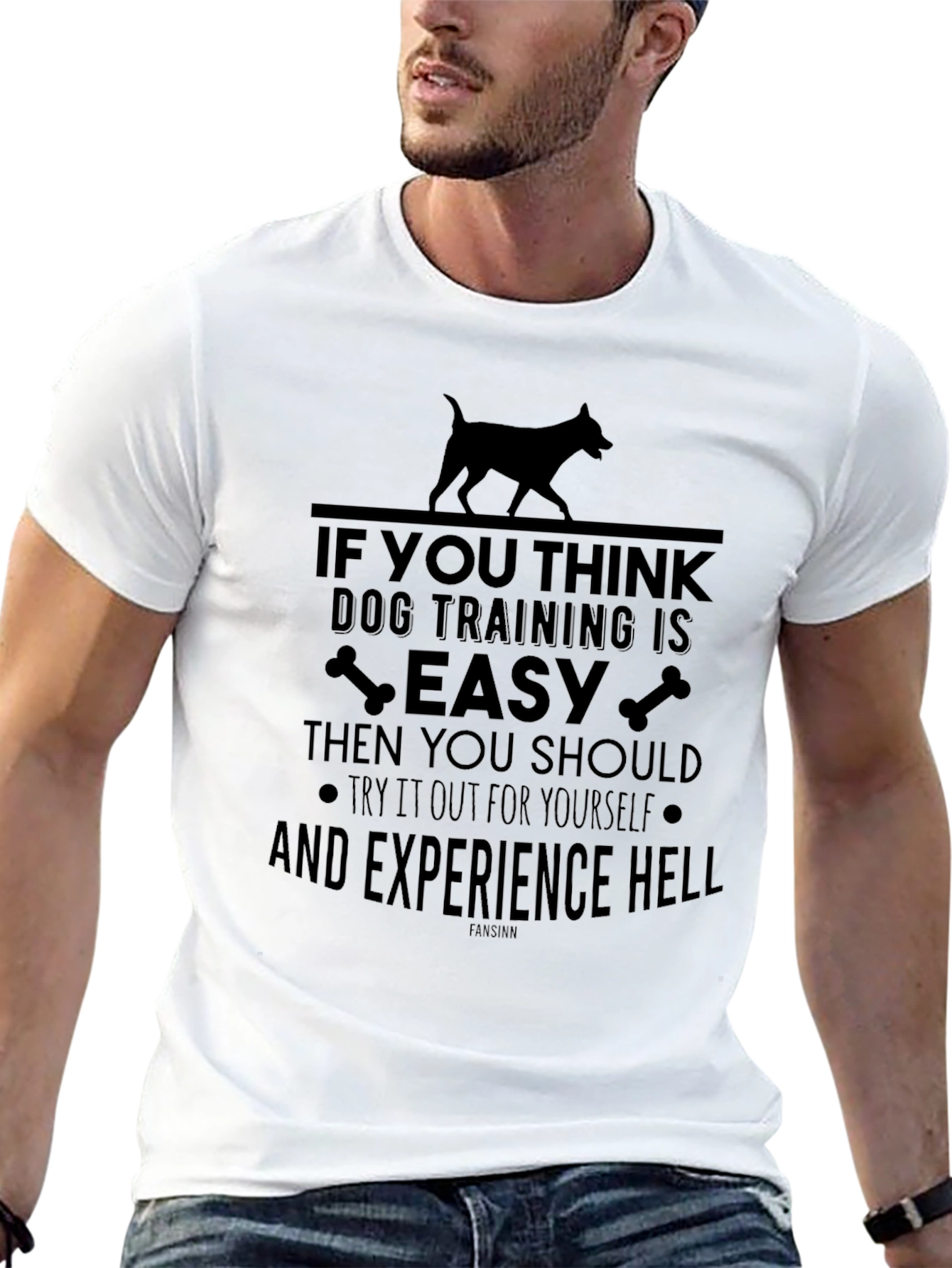 Camiseta Negra Entrenamiento de Perros