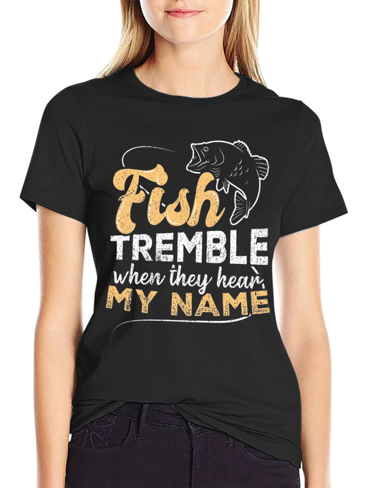 Camiseta Negra Fish Tremble My Name