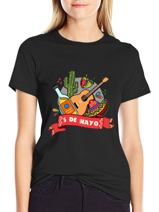 Camiseta Negra de Cinco de Mayo para Hombre
