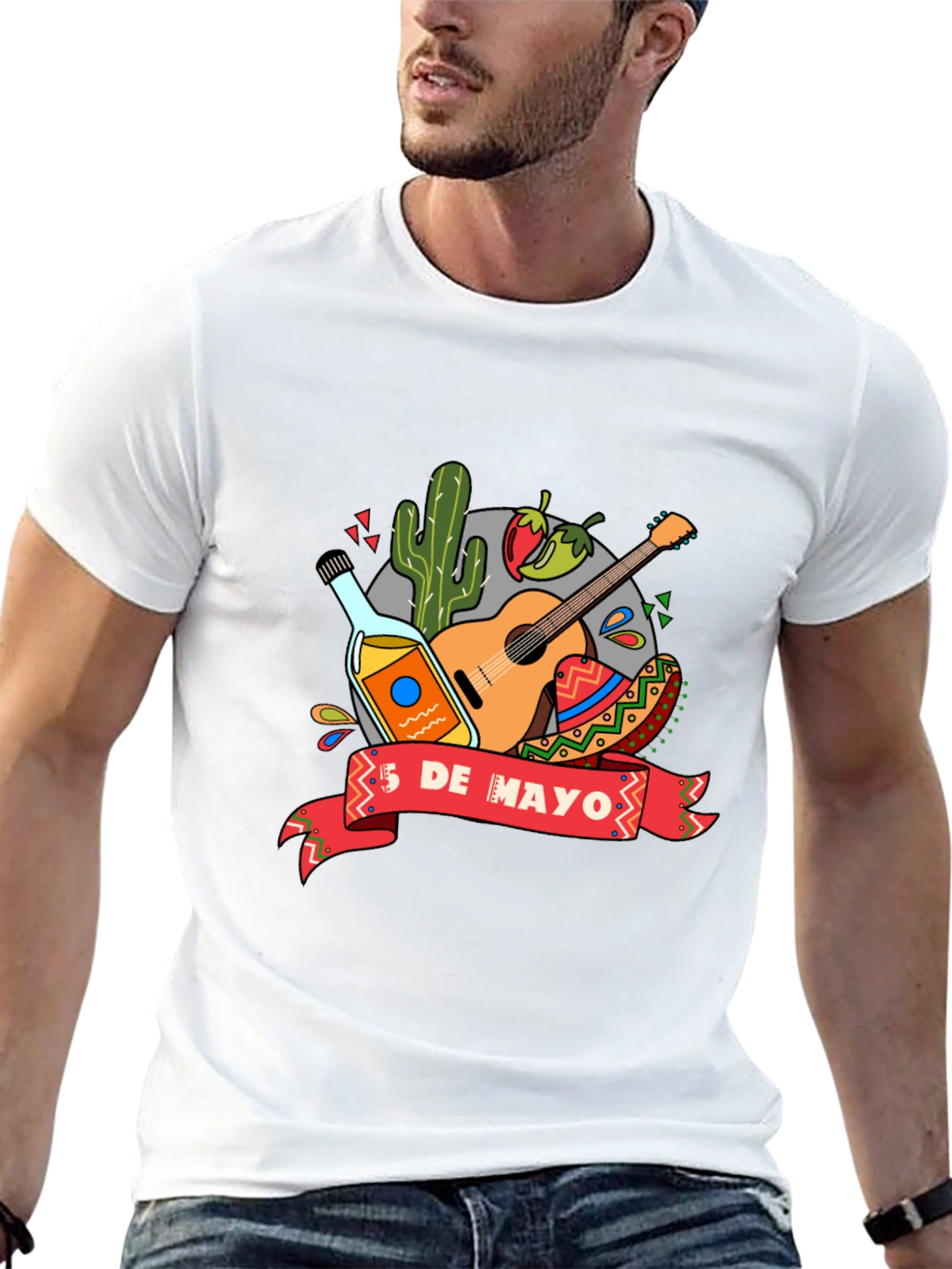 Camiseta Negra de Cinco de Mayo para Hombre