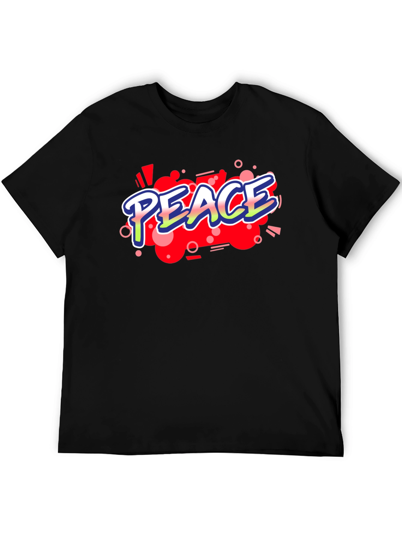 Camiseta Negra con Diseño Peace