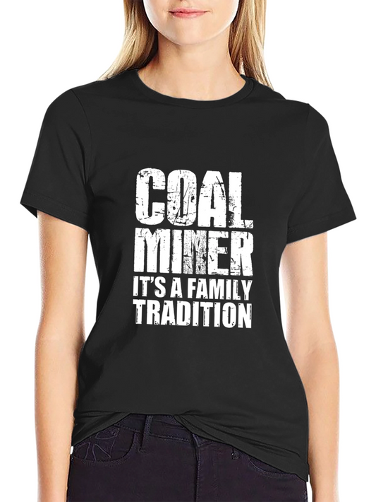 Camiseta Negra Coal Miner Family Tradition