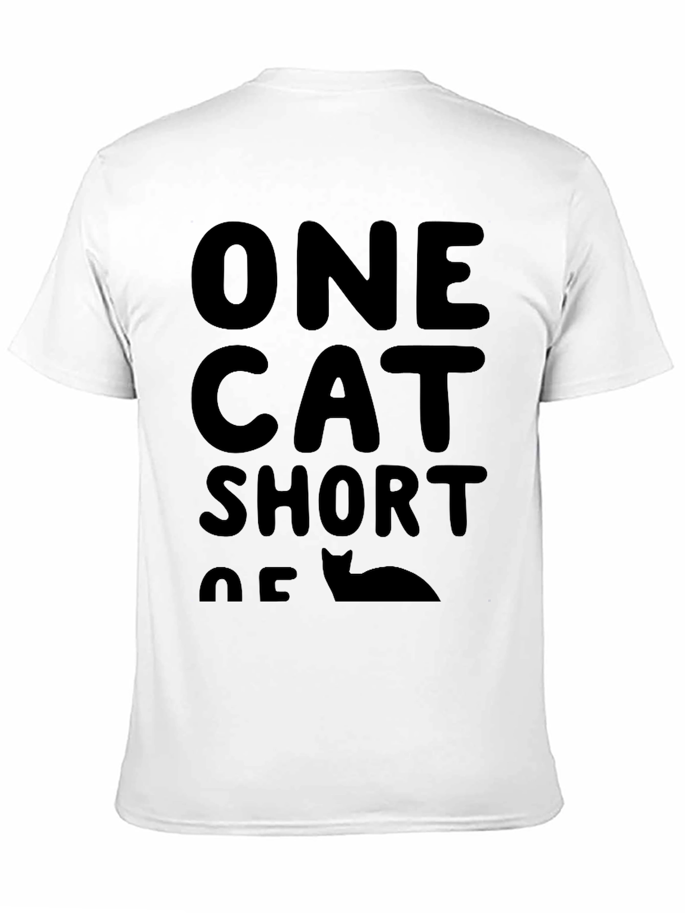 Camiseta Negra: One Cat Short Of