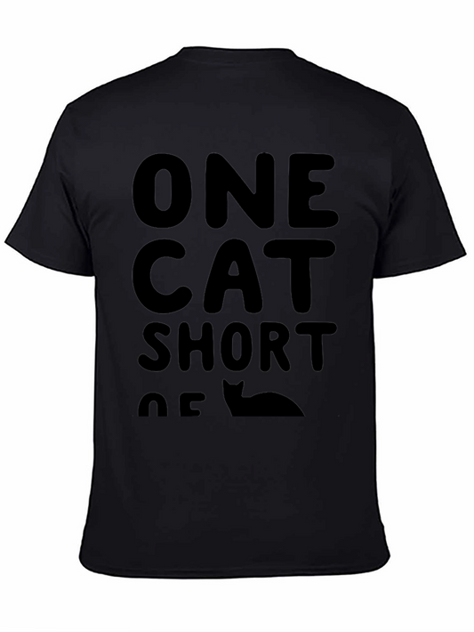 Camiseta Negra: One Cat Short Of