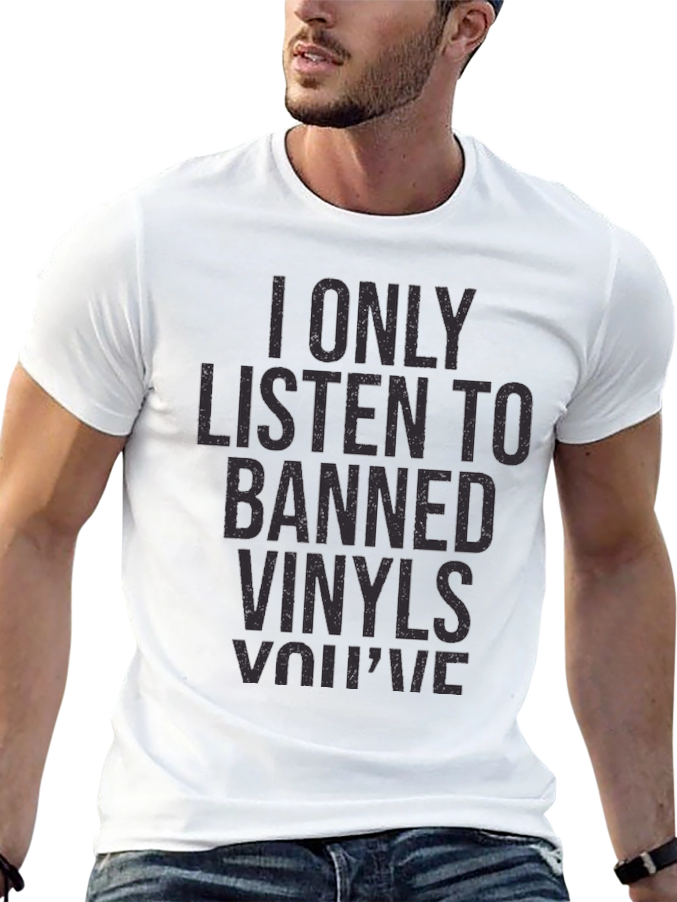 Camiseta Negra: Solo Escucho Vinilos Prohibidos