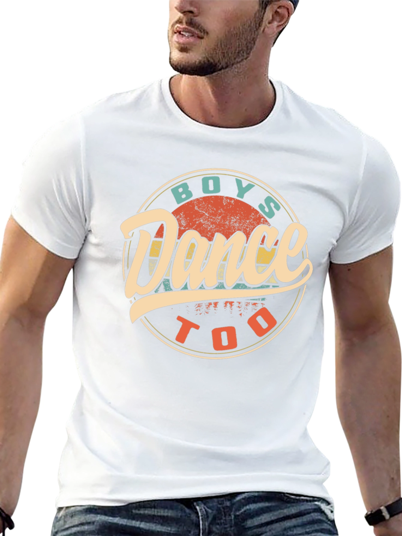 Camiseta Negra Retro Boys Dance Too