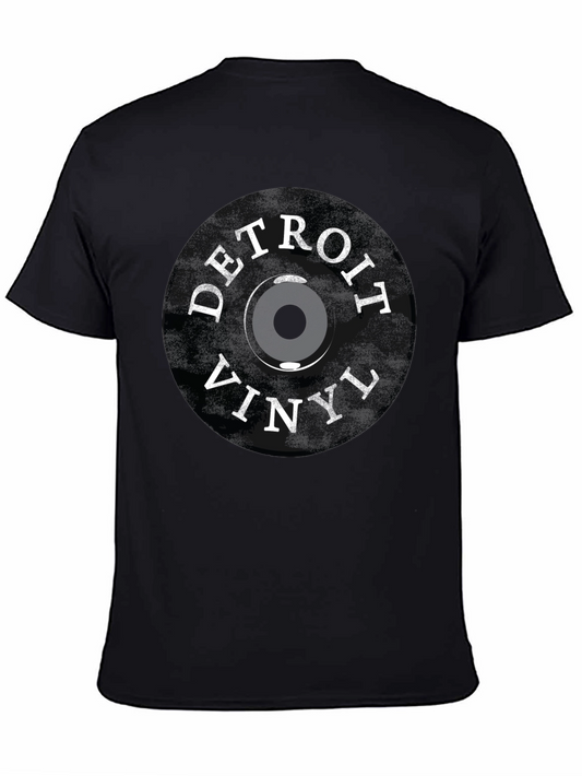 Camiseta Negra Detroit Vinyl - Estilo Retro