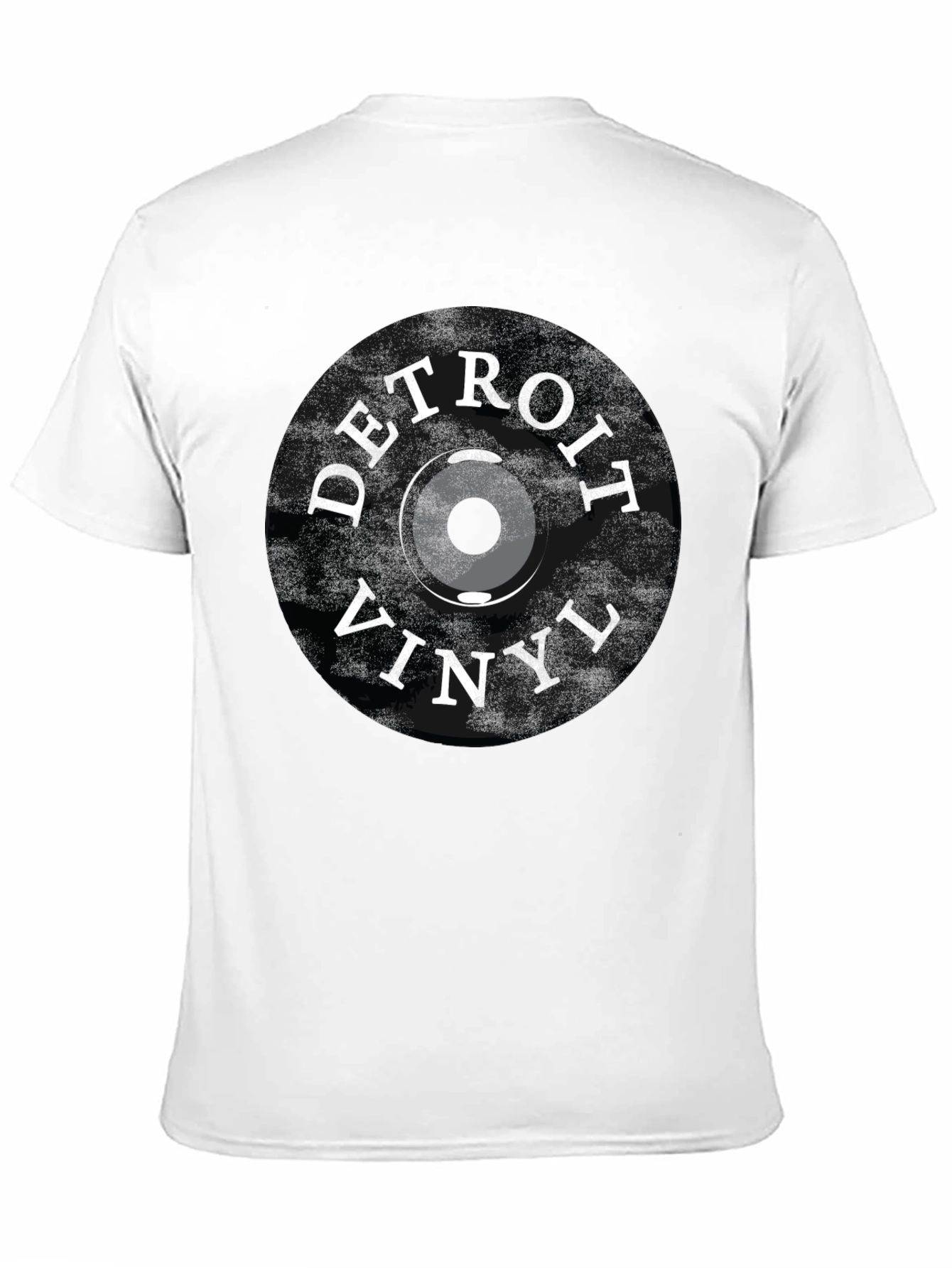 Camiseta Negra Detroit Vinyl - Estilo Retro