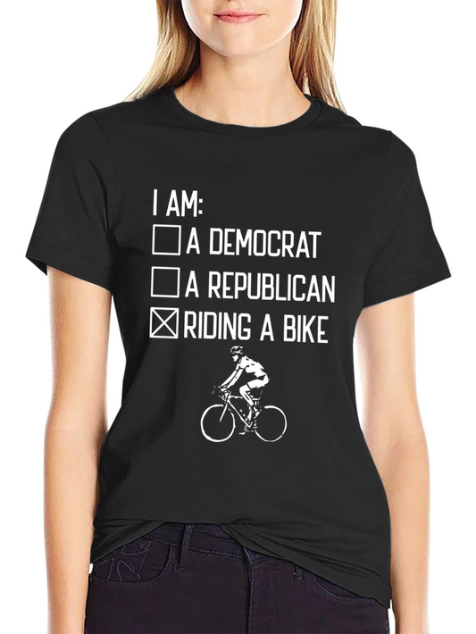 Camiseta Humorística Ciclista: Demócrata Republicano ¡En Bici!