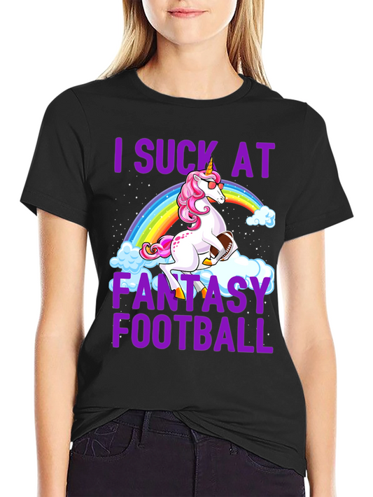 Camiseta Unicornio Fútbol Americano Fantasía - Negro