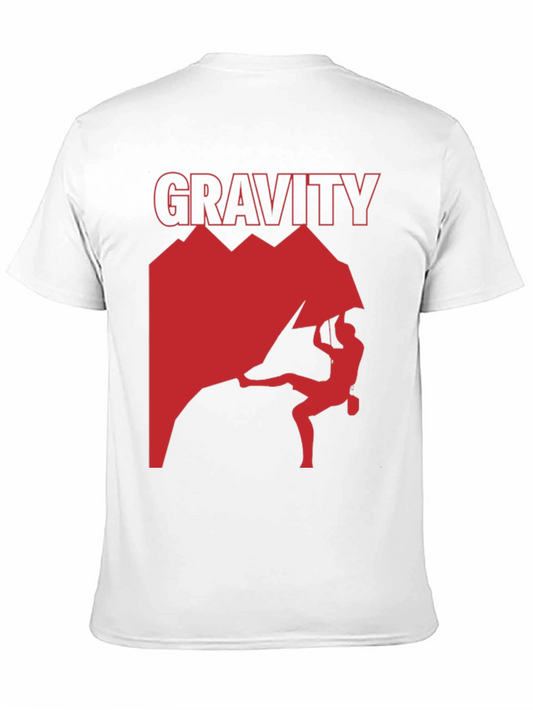 Camiseta Negra Gravity Escalada en Roca para Hombre