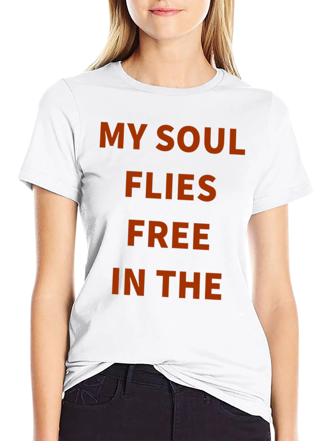 Camiseta Negra Mi Alma Vuela Libre