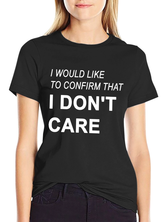 Camiseta Negra: I Dont Care