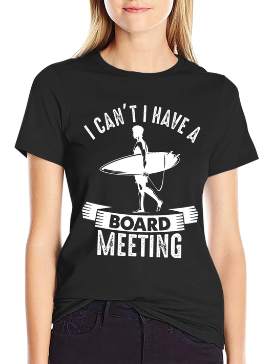 Camiseta Negra Board Meeting Surf