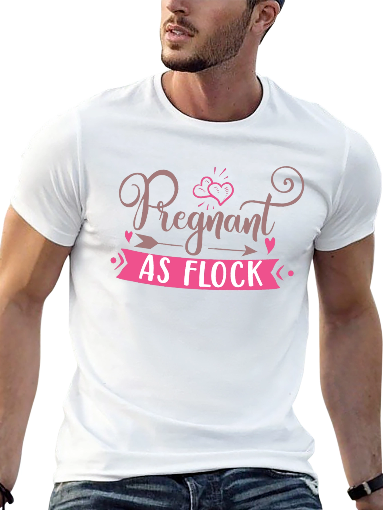 Camiseta Negra con Diseño de Embarazo Divertido