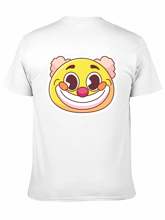 Camiseta Negra con Diseño de Emoji Payaso Sonriente