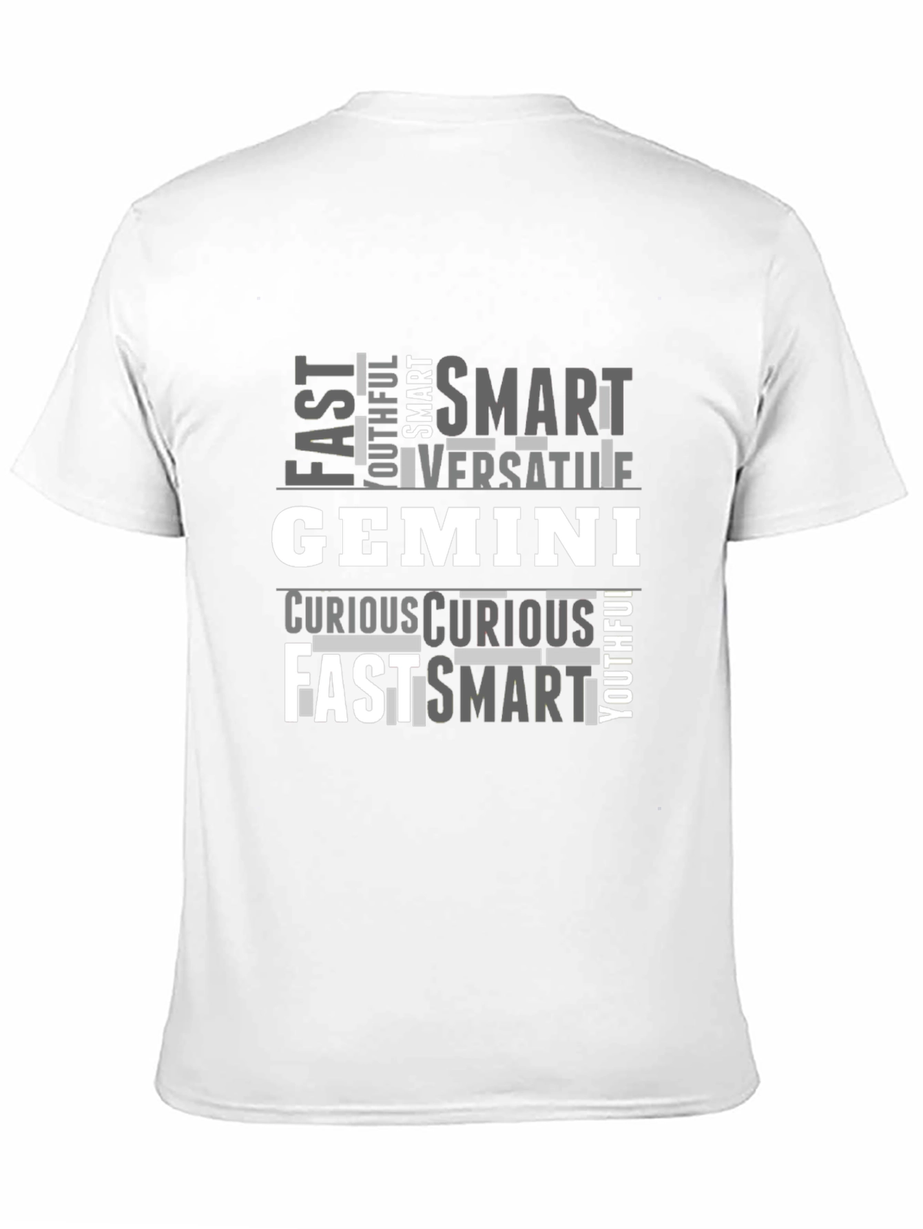 Camiseta Negra Géminis: Rápido Inteligente y Versátil