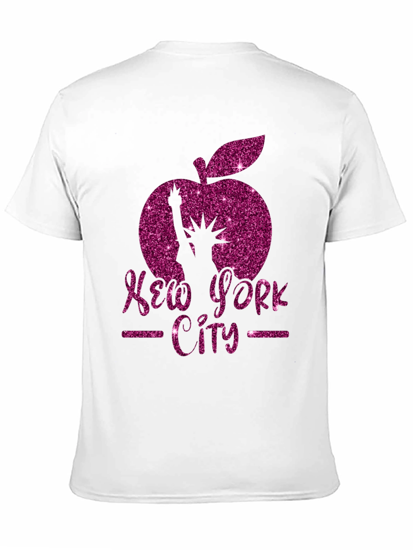 Camiseta Hombre Negra: Diseño New York City Glitter