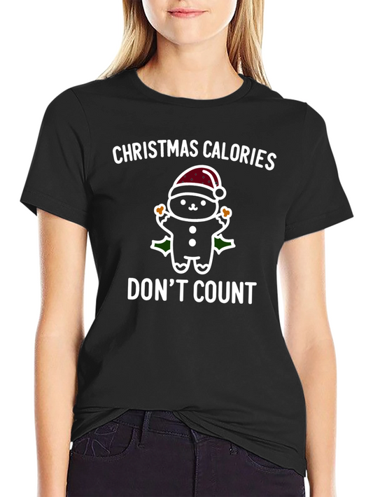 Camiseta Navideña Calorías Navideñas No Cuentan