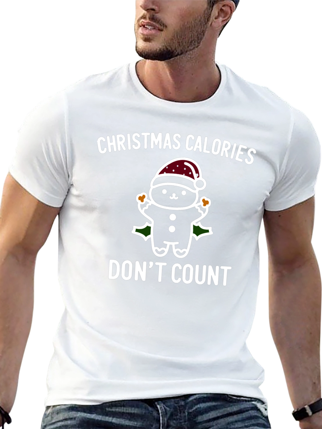 Camiseta Navideña Calorías Navideñas No Cuentan
