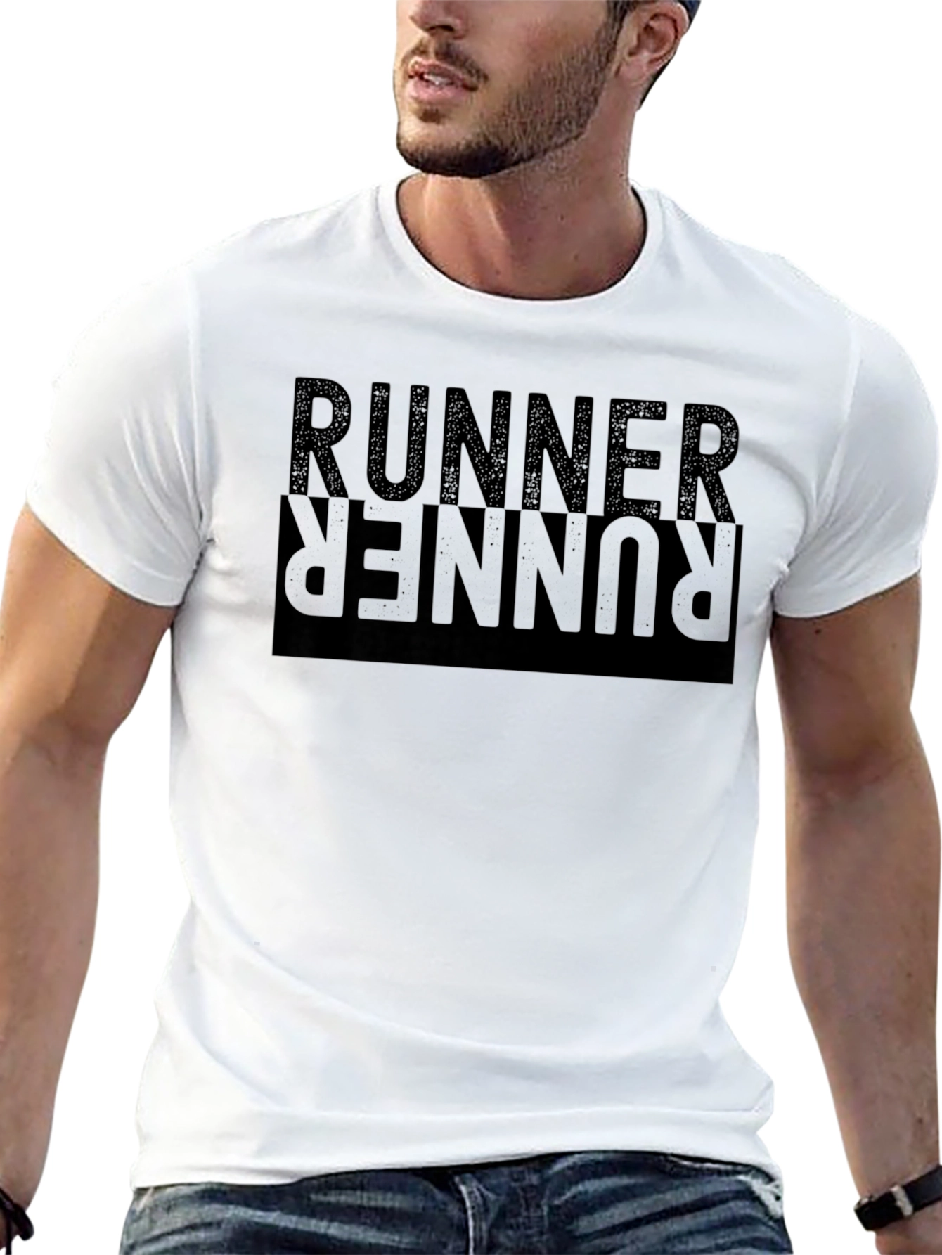 Camiseta Negra Deportiva Runner para Hombre