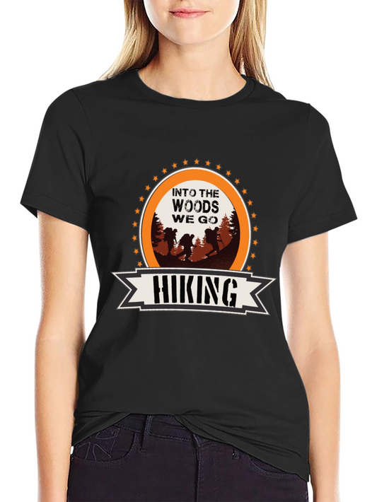 Camiseta Negra de Senderismo Into The Woods