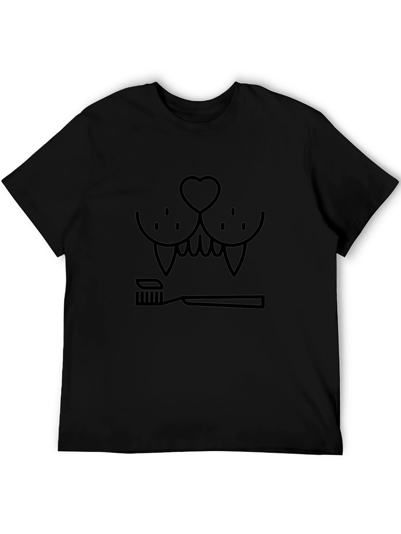 Camiseta Negra Humor Dental