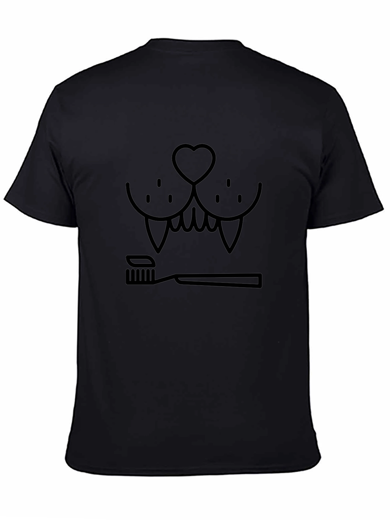Camiseta Negra Humor Dental