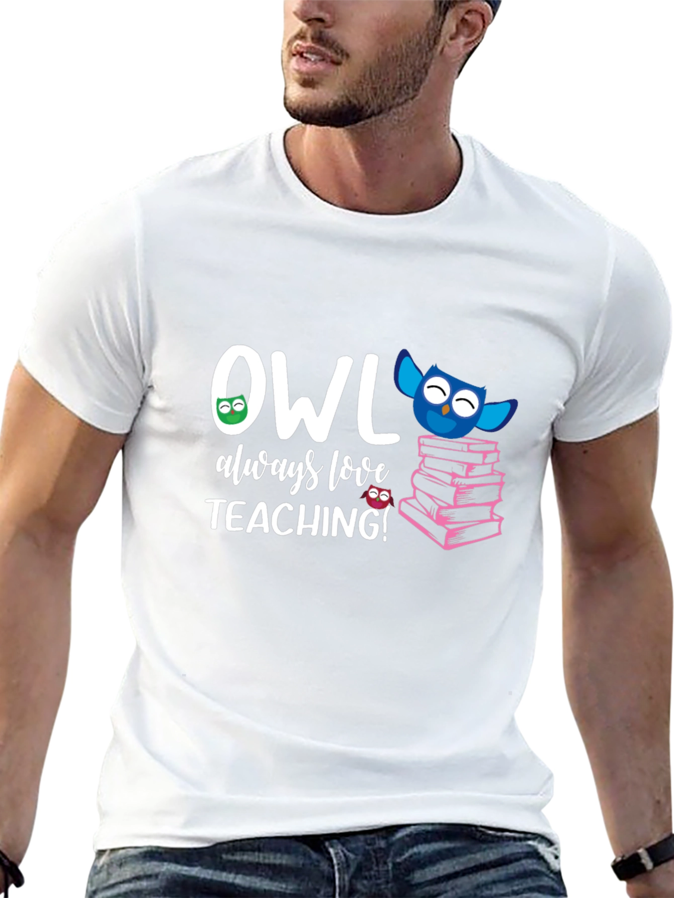 Camiseta Negra OWL always love TEACHING!