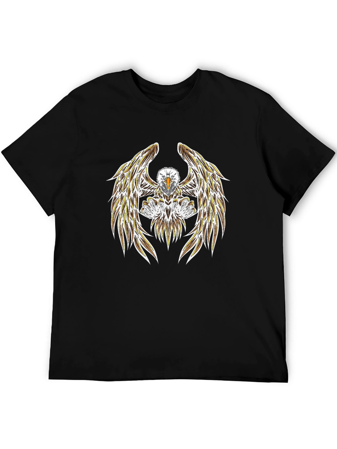 Camiseta Negra con Diseño de Águila