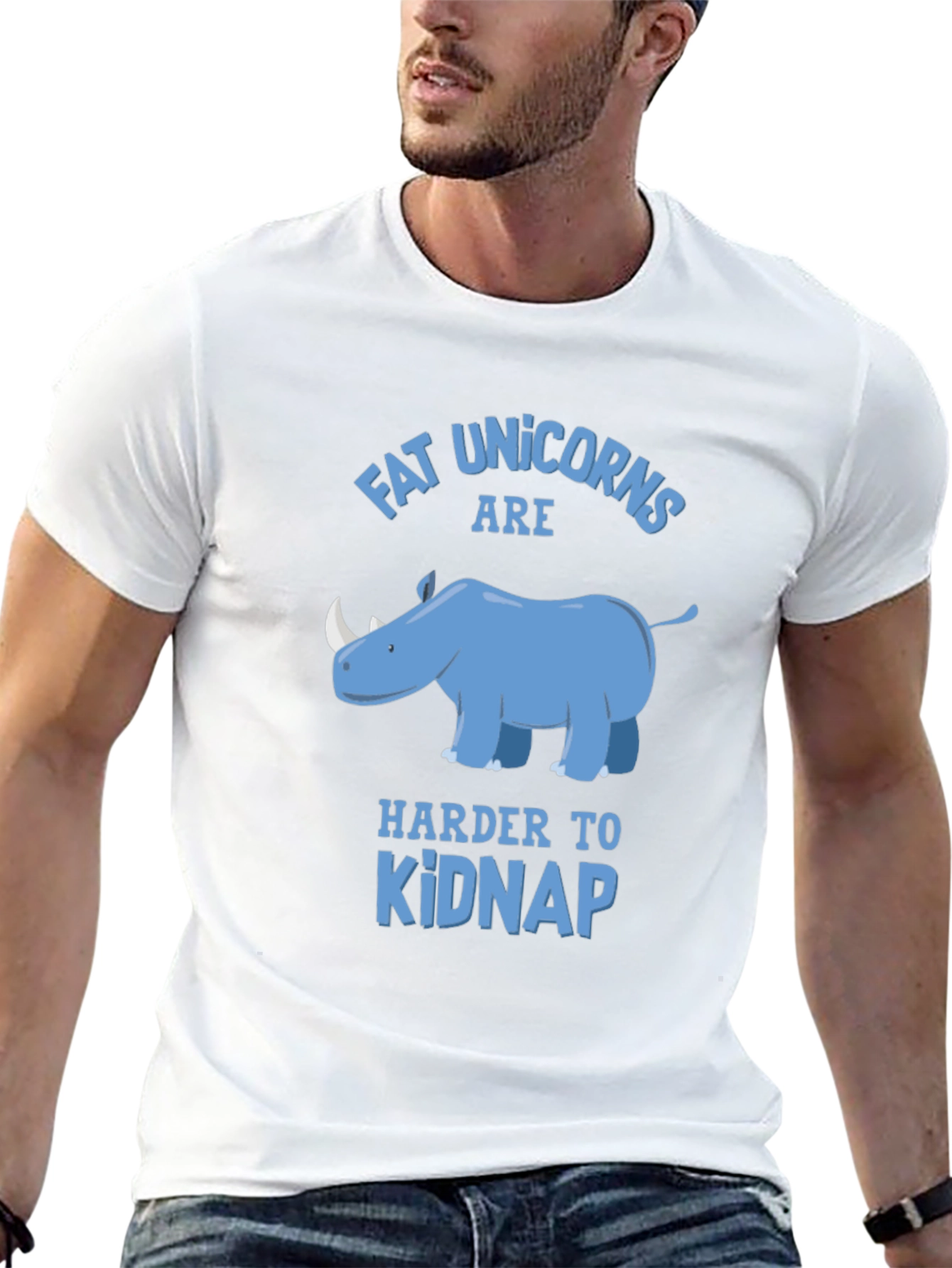 Camiseta con diseño de rinoceronte unicornio