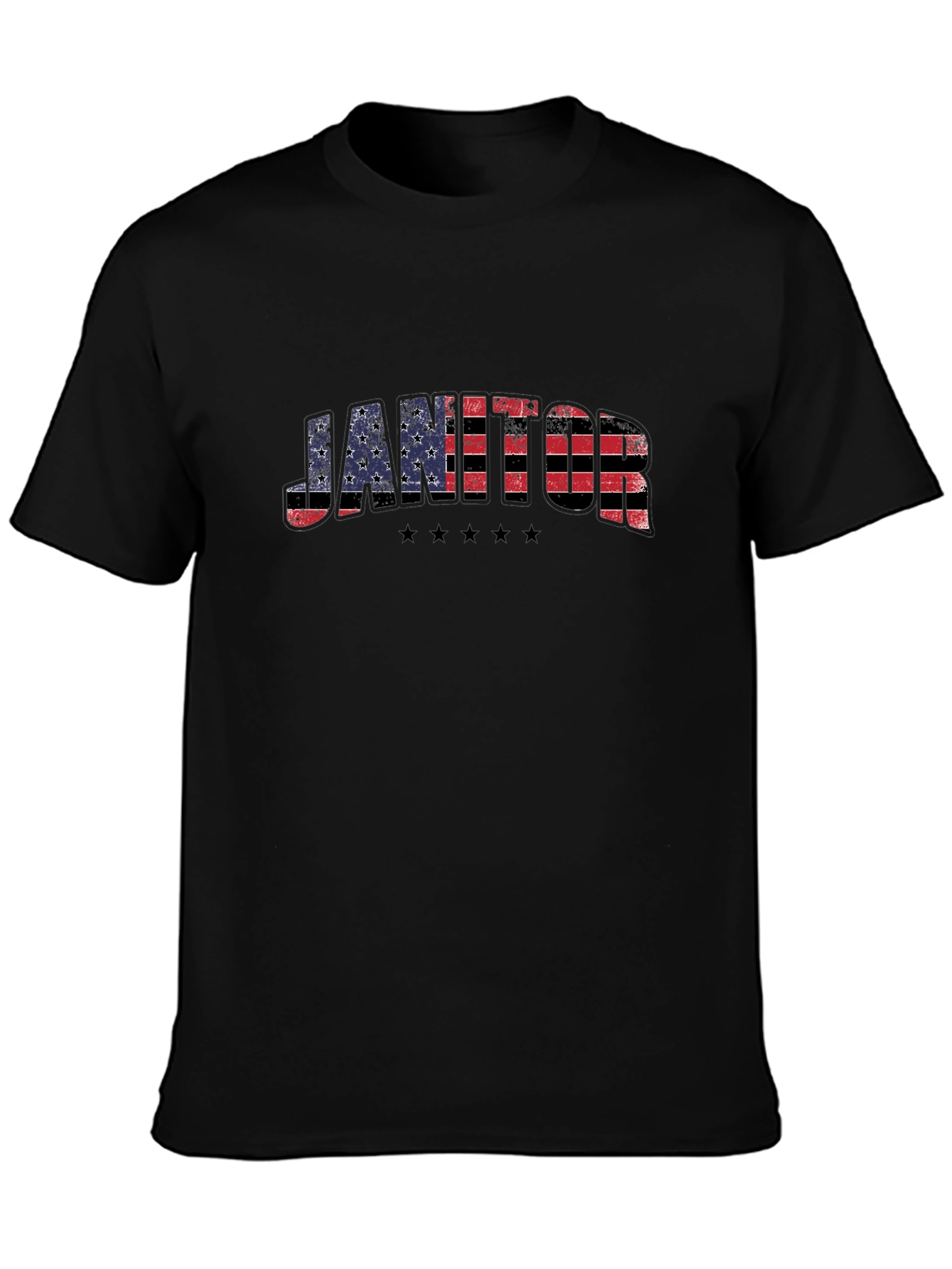 Camiseta Negra Janitor Estilo USA